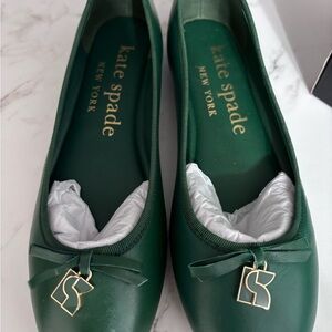Kate Spade Emerald Green Loafers Size 7.5B